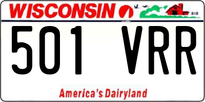WI license plate 501VRR