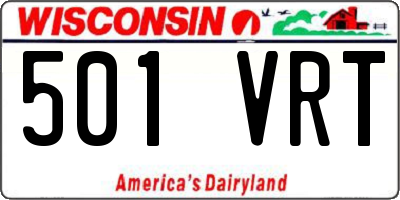 WI license plate 501VRT