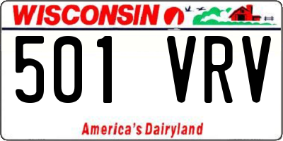 WI license plate 501VRV