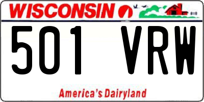 WI license plate 501VRW