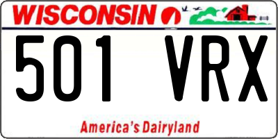 WI license plate 501VRX