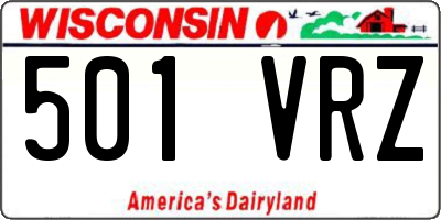 WI license plate 501VRZ
