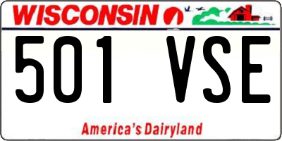 WI license plate 501VSE