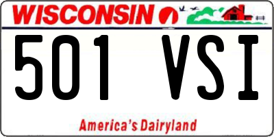 WI license plate 501VSI