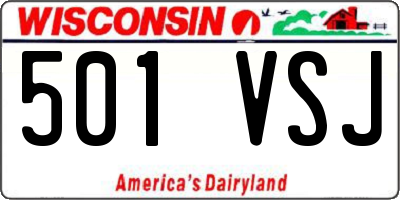 WI license plate 501VSJ