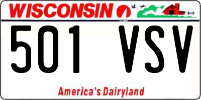 WI license plate 501VSV