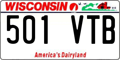 WI license plate 501VTB