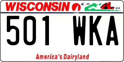 WI license plate 501WKA