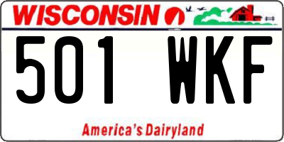 WI license plate 501WKF