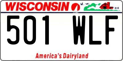 WI license plate 501WLF