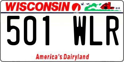 WI license plate 501WLR