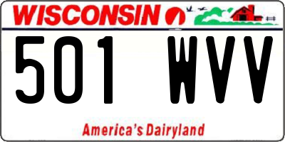 WI license plate 501WVV