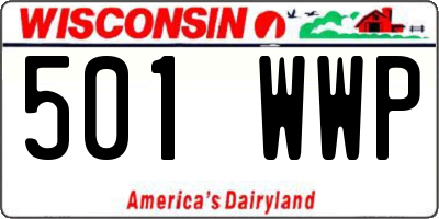 WI license plate 501WWP
