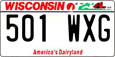 WI license plate 501WXG