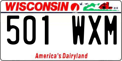WI license plate 501WXM