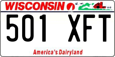 WI license plate 501XFT