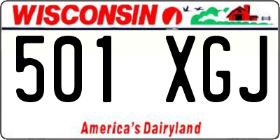WI license plate 501XGJ