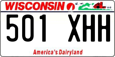 WI license plate 501XHH
