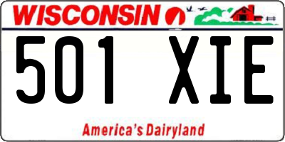 WI license plate 501XIE