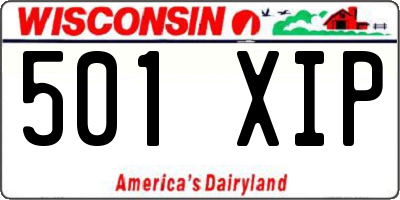 WI license plate 501XIP