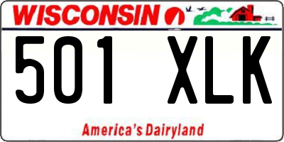 WI license plate 501XLK