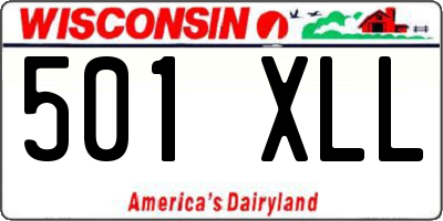 WI license plate 501XLL