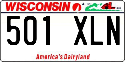 WI license plate 501XLN