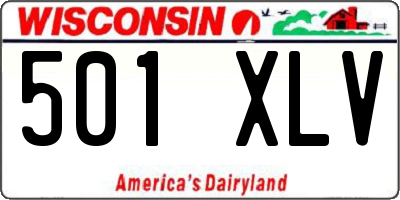 WI license plate 501XLV
