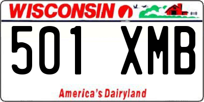 WI license plate 501XMB