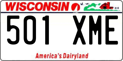 WI license plate 501XME