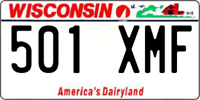 WI license plate 501XMF