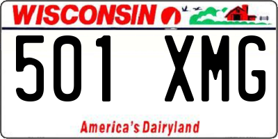 WI license plate 501XMG
