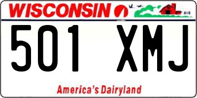 WI license plate 501XMJ