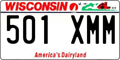 WI license plate 501XMM