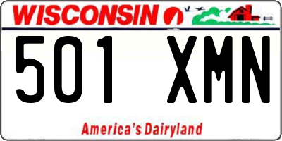 WI license plate 501XMN