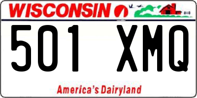 WI license plate 501XMQ