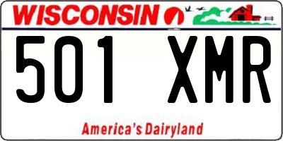 WI license plate 501XMR