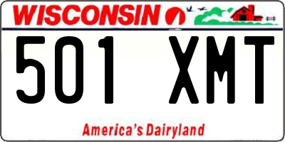 WI license plate 501XMT