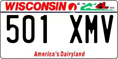 WI license plate 501XMV
