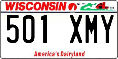 WI license plate 501XMY
