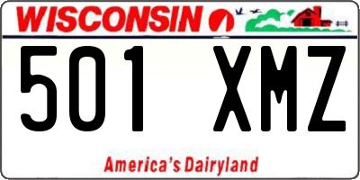 WI license plate 501XMZ