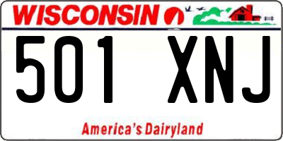 WI license plate 501XNJ