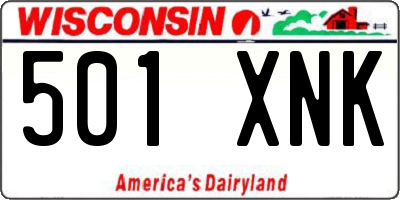 WI license plate 501XNK