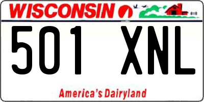WI license plate 501XNL