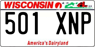 WI license plate 501XNP