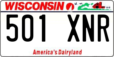 WI license plate 501XNR