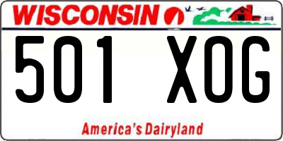 WI license plate 501XOG
