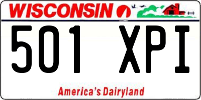 WI license plate 501XPI