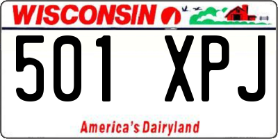 WI license plate 501XPJ