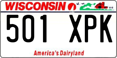 WI license plate 501XPK